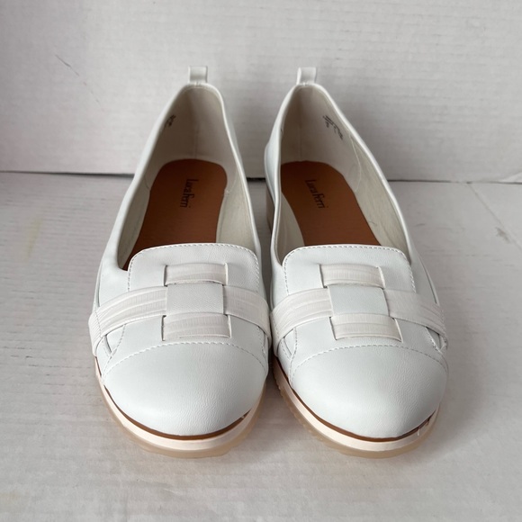 LUCA FERRI WHITE WEDGE LOAFER - Picture 2 of 11